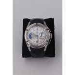 ANGE BARDE, Chronographe automatique en acier. Bracelet en caoutchouc avec boucle [...]