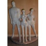 PIKKO NIKOLITCH (1907 - 1979) "Le trio" Plâtre signé et daté sur la terrasse H : [...]