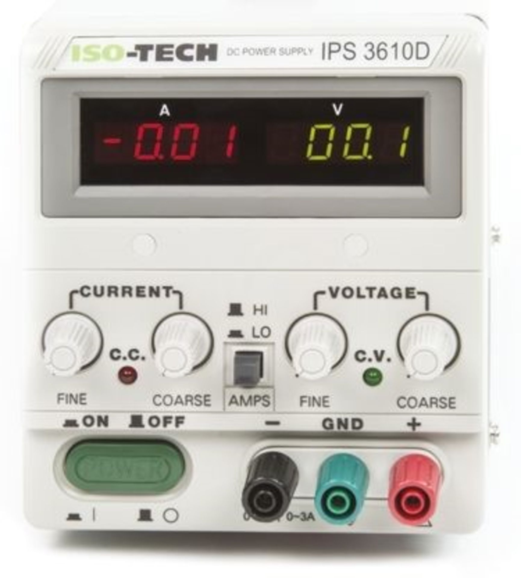 ISO-TECH IPS-3610D Digital Bench Power Supply, 1 Output 0-36V 0-10A 500W