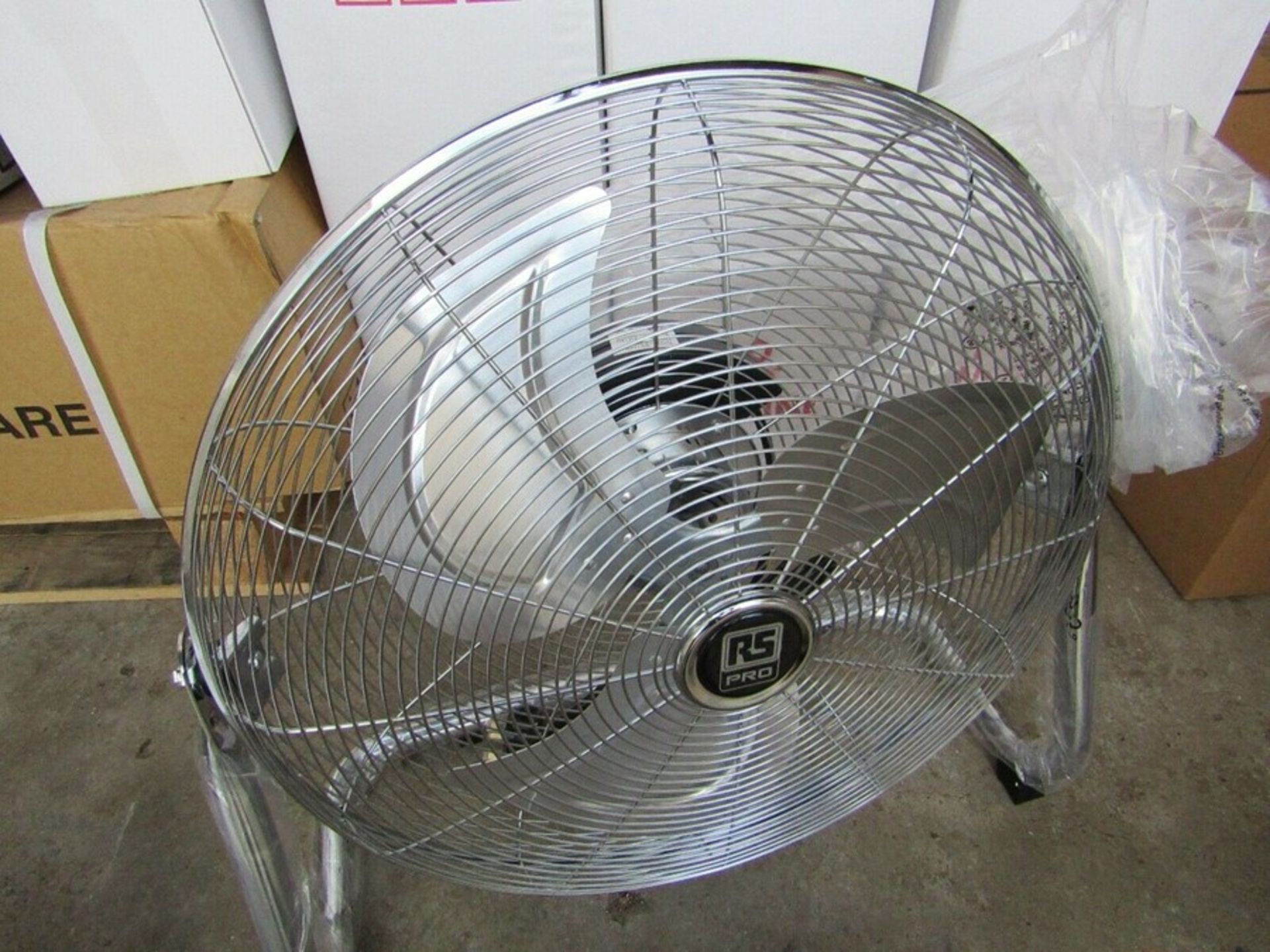 RS PRO High Velocity Metal Portable Floor Fan - 18 inch cooling fan H9FL 7001439