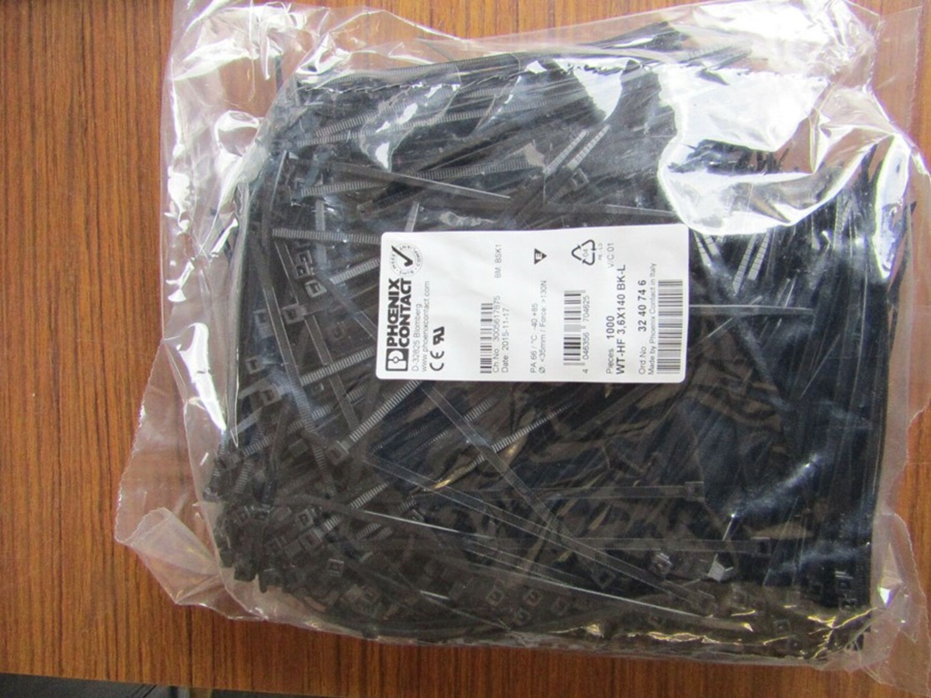 24000 x Phoenix Contact Black Nylon Cable Tie, 140mm x 3.6 mm 3008050173 - Image 3 of 3