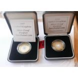 Lot of 1997 and 1998 Boxed Silver Proof Piedfort £2 Coins.