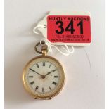 14 karat Gold Cased Ladies Pocket Watch - not working.