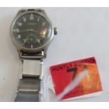 Vintage Black Dial Siegerin Military Watch.