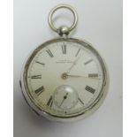 Waltham Massachussets Silver Pocket Watch working order.