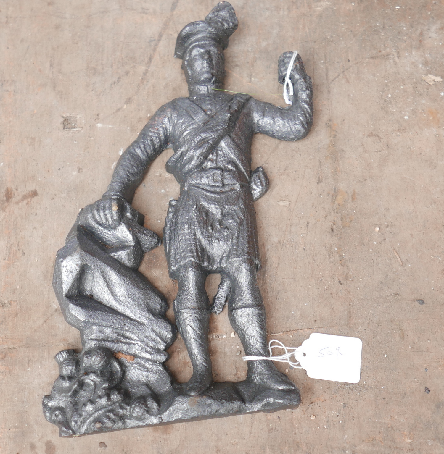 Antique Cast Iron Highlander Door Stop.