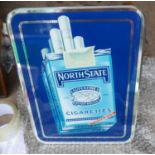 Vintage North State Cigarettes Advertising Mirror - 13" x 9 3/4" immaculate condition.