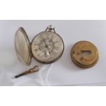 Silver Pocket Watch with Silver Dial - working order - Watson - Fyvie.