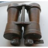 World War 11 Pair of U-Boat Conning Tower Bronze 7 x 50 blc Binoculars with Swastika.