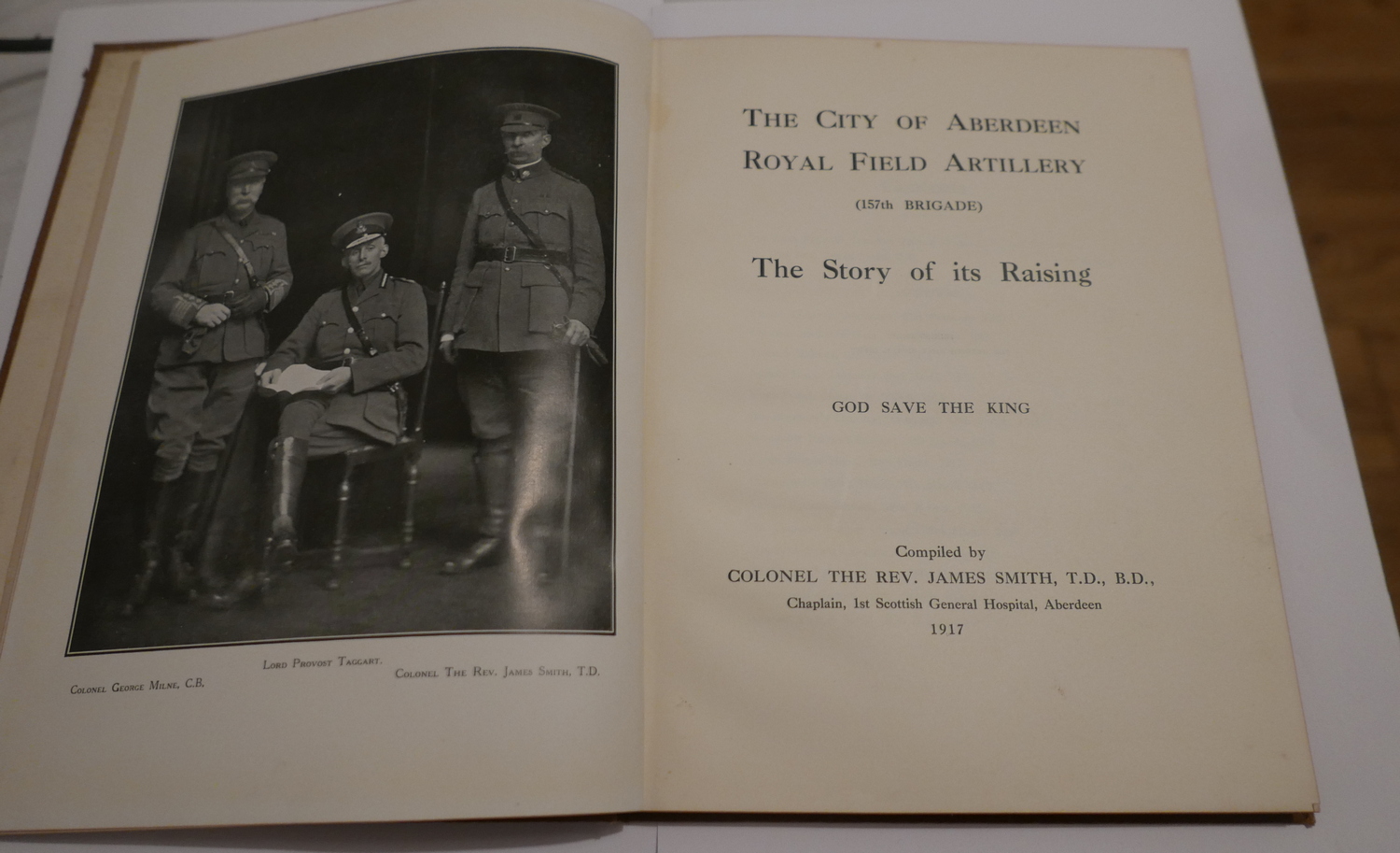 The Raising of the 157th Brigade (City of Aberdeen) Royal Field Artillery Book 1917. - Image 2 of 6