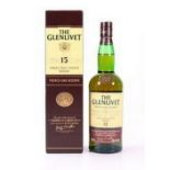 Bottle of Glenlivet 15 year old French Oak Reserve Whisky.
