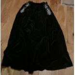 Bill Gibb Velvet Skirt with Bee Motifs - 43" Long - 28" waist + Bill Gibb Harrods Acryllic Skirt.