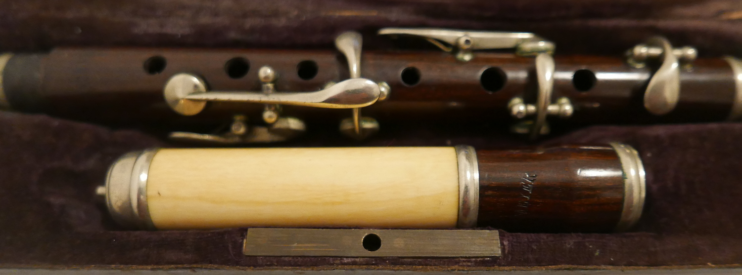 Antique Cased Nach Meyer Rosewood and Ivory Flute - 12" long. - Image 2 of 10