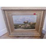 Large Gilt Framed Oil Painting of Sheep - School of Sydney Cooper - signed Sydney Cooper 32" x 26".