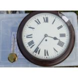 Antique Vintage GPO Fusee Wall Clock with 12" dial.