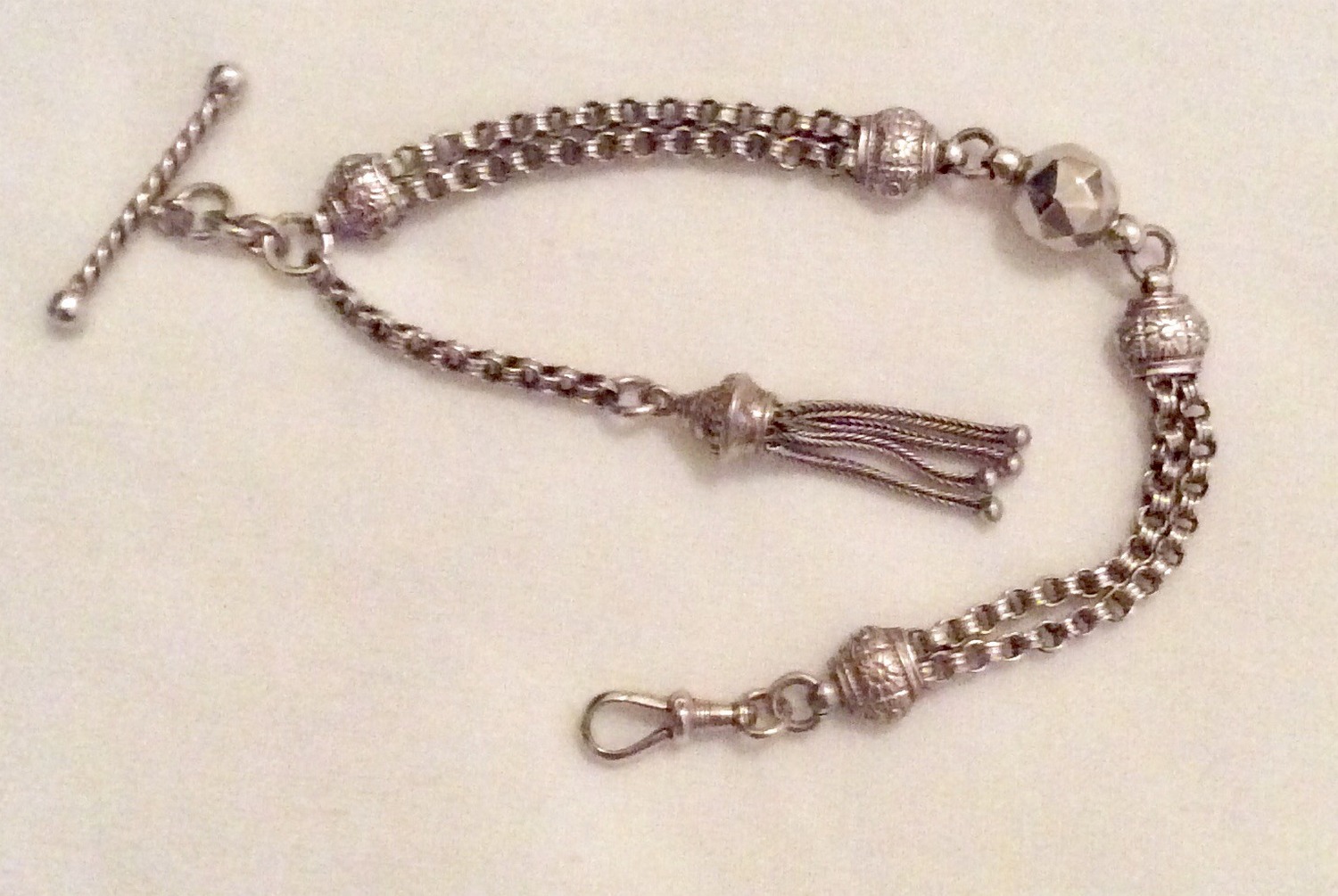 VICTORIAN LADIES ALBERTINA WATCH CHAIN NO SILVER HALLMARKS