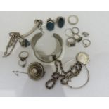 Lot of Various Items of Silver Jewellery approx 160 grams.