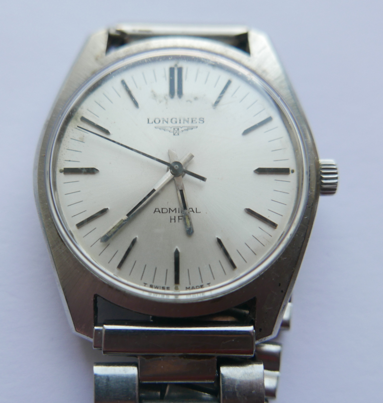 Vintage Stainless Steel Longines Admiral HF Automatic Watch. - Image 2 of 2