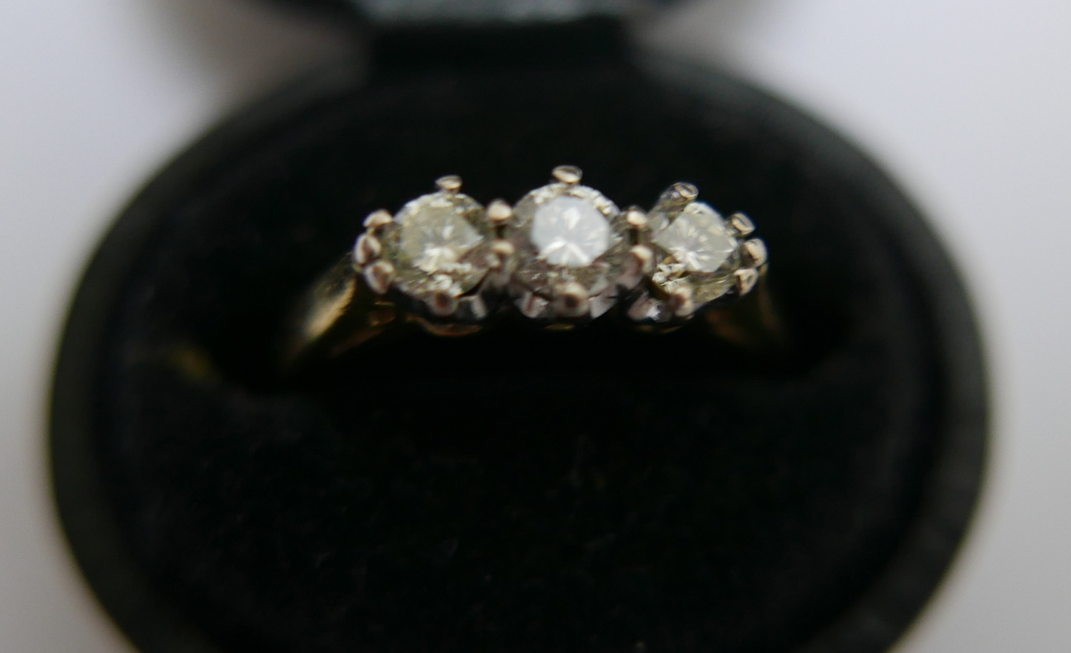 18 karat Gold and Diamond Ring 0.50 carat total.