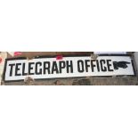 Telegraph Office Enamel Sign - 31" x 6"