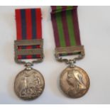India 1854 General Service Medal - 2 Bars and Relief of Chitral 1895 Medal to Seaforth Highlanders.