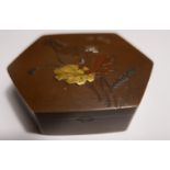 Small Japanese Bronze Pot - 60mm x 45mm with insert Comb.