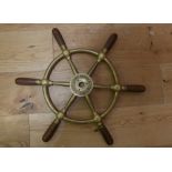 Vintage Yachts Steering Wheel - John Hastie&Co - Greenock - 18" diameter.