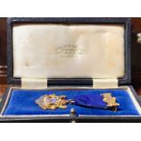 Masonic Medal to T Kerr - Lodge Lord Newlands in original box.
