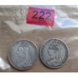 Queen Victoria 1889&1890 Crowns.