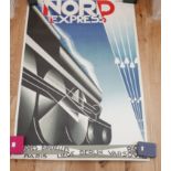1980s French Nord Express Reprint Poster.