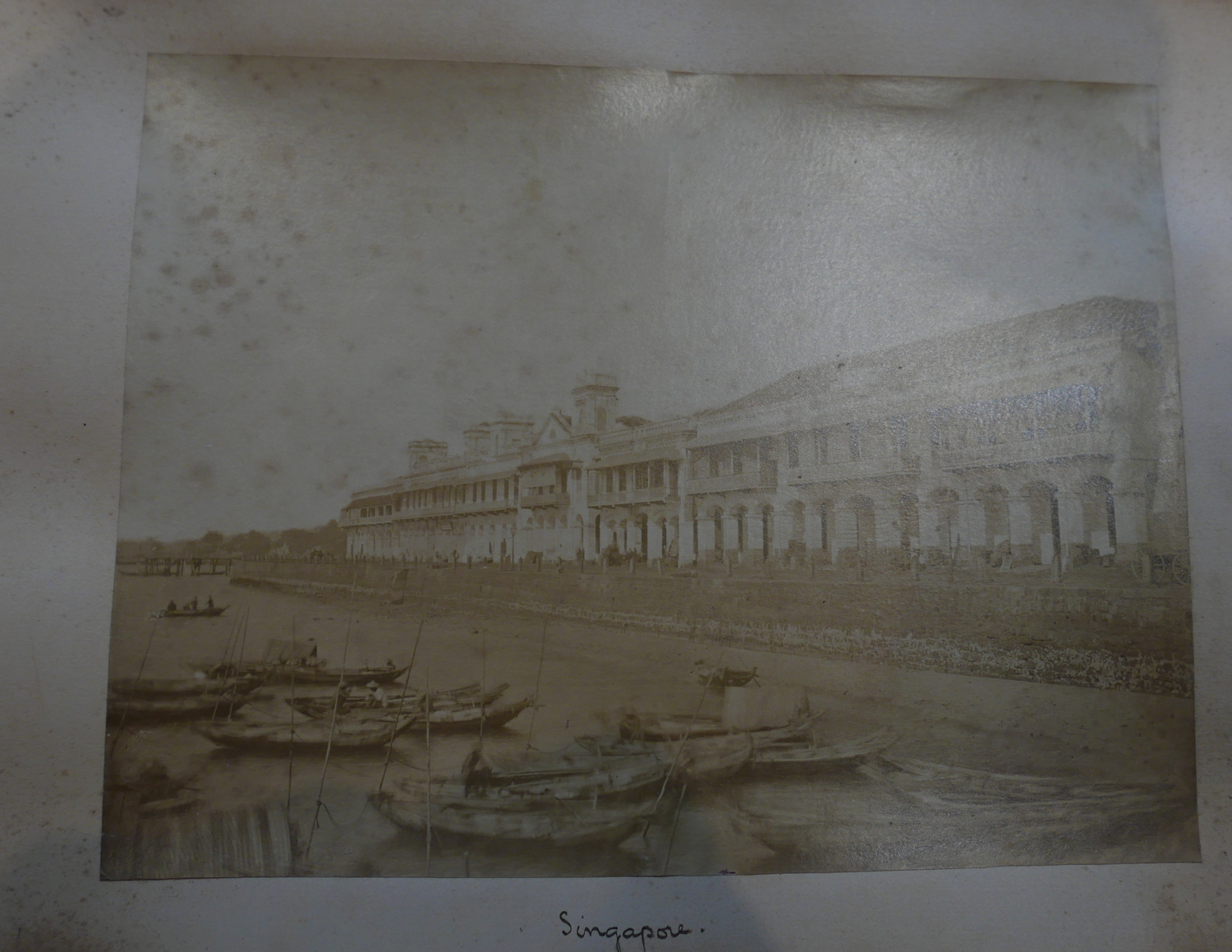 Antique Album of c1880-1900 Albumen Prints of Hong Kong and Singapore.