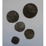 Charles 1 Rose Farthing and other early Hammered Coins etc.