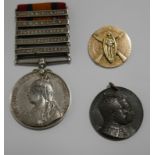 QSA Boer War 5 Bar to Gordons+South Africa Campaign Gold Town Medal and Coronation Medal -A Thomson