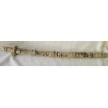 Antique 19th C Japanese Wakizashi Sword with sectional Bone Sheath - 70cm long