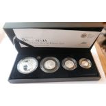 Boxed Set of Britannia 4 Coin Silver Proofs 2012.