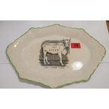 Large Scottish Turriff "Turra Coo" Plate/Platter - 14" x 10".