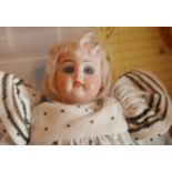 French Dep Closed Mouth Bisque Headed Doll - 15" tall.