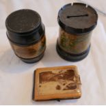 Lot of 3 pieces of Mauchline Ware.