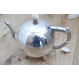 Victorian Silver Bullet Teapot by Martin Hall&Co - Sheffield 1892.