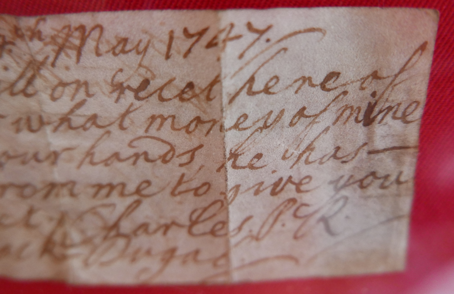 Charles Edward Stewart "Bonnie Prince Charlie" Promissory Note inscribed Paris 4th May 1747. - Image 3 of 7