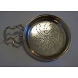 Scottish Provincial Silver Strainer by Adam Graham Glasgow c1760 - 5 1/2" x 3 7/8".