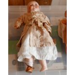 Antique Bisque Headed Doll - 15" tall.