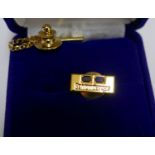 Schlumberger 15ct .585 Gold and Sapphire Tie Pin.