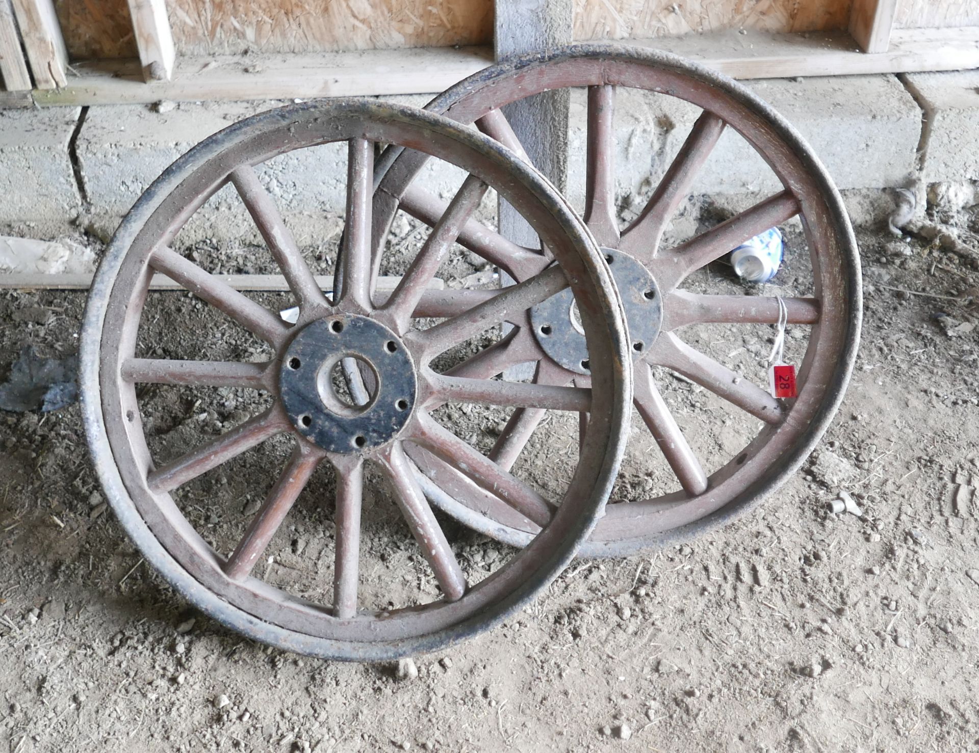 Pair of Model T Ford Wheels.