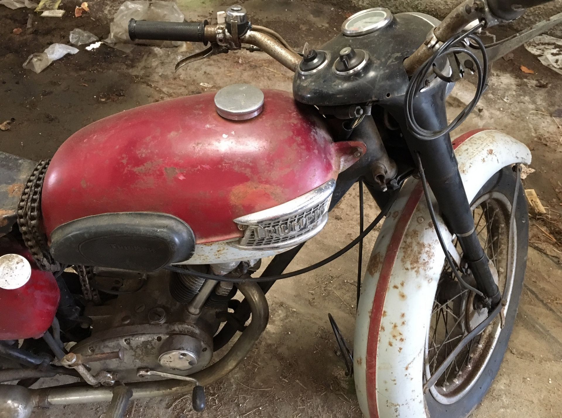 Vintage Triumph Cub MotorCycle for restoration.