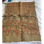 Antique Textile Sampler Muriel Davidson, Bridge of Earn 1810 - 16" x 12".