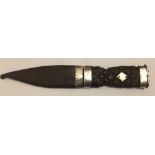Antique Skean Dhu/Sgian Dubh - 8" overall with a 3 15/16" blade.