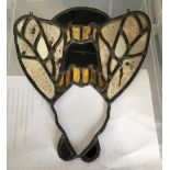 Iconic Bill Gibb Fashion Designer Stained Glass Bee Panel which hung in his Kensington Flat.