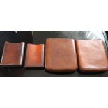 Lot of 2 Leather Cigar Holder - the larger one 13cm x 12cm.