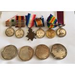 Boer War-WW1 Trio-Long Service + Queen Victoria's Cup Rifle Medals to the Kings Royal Rifles.